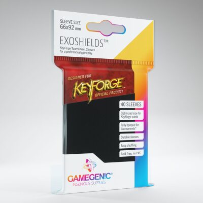 Gamegenic Sleeves: KeyForge Exoshields Black (40 count)