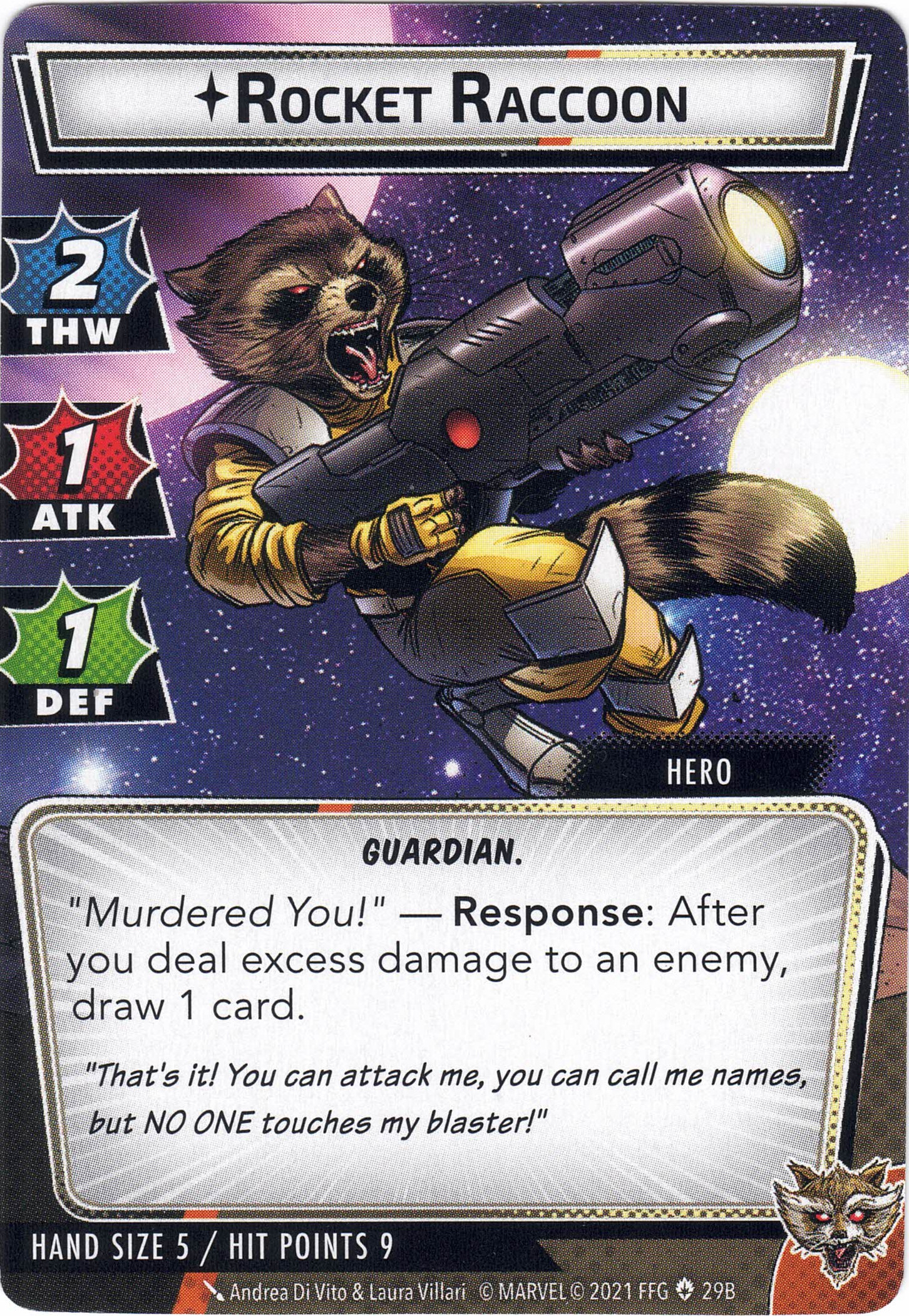 Marvel Dice Masters Guardians of the Galaxy ROCKET RACCOON RARE Set CUR 4 Dice 