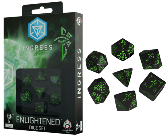 Set Di Dadi Q WORKSHOP 6D6 Enlightened: Per Giochi Di Ruolo Come D&D, Pathfinder (importato)