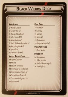 Black Widow Preconstructed Deck Reference