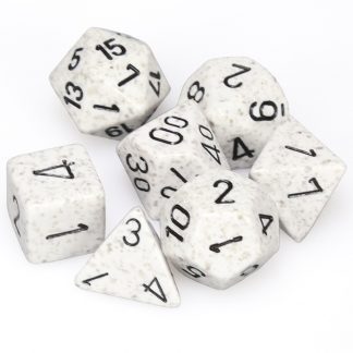 Arctic Camo Speckled Polyhedral 7 Die Set