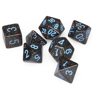 Blue Stars Speckled Polyhedral 7 Die Set