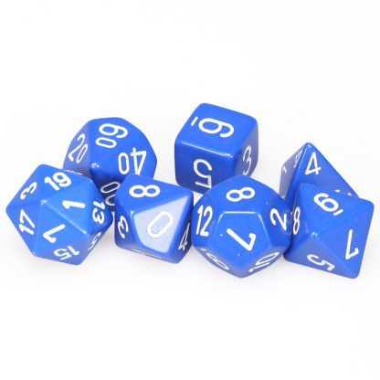 Blue/White Polyhedral 7 Die Set