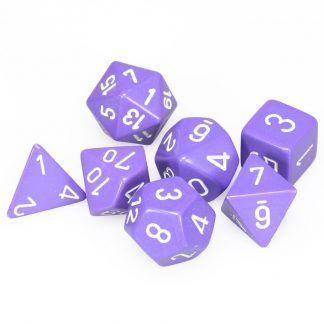 Purple/White Polyhedral 7 Die Set