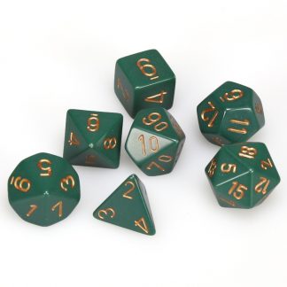 Dusty Green/Copper Polyhedral 7 Die Set
