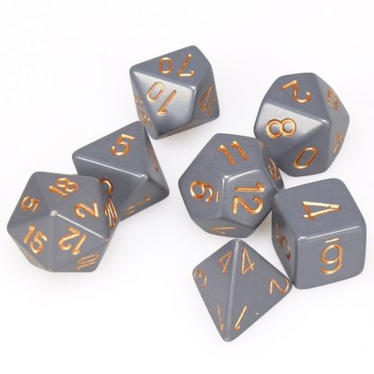 Dark Grey/Copper Polyhedral 7 Die Set