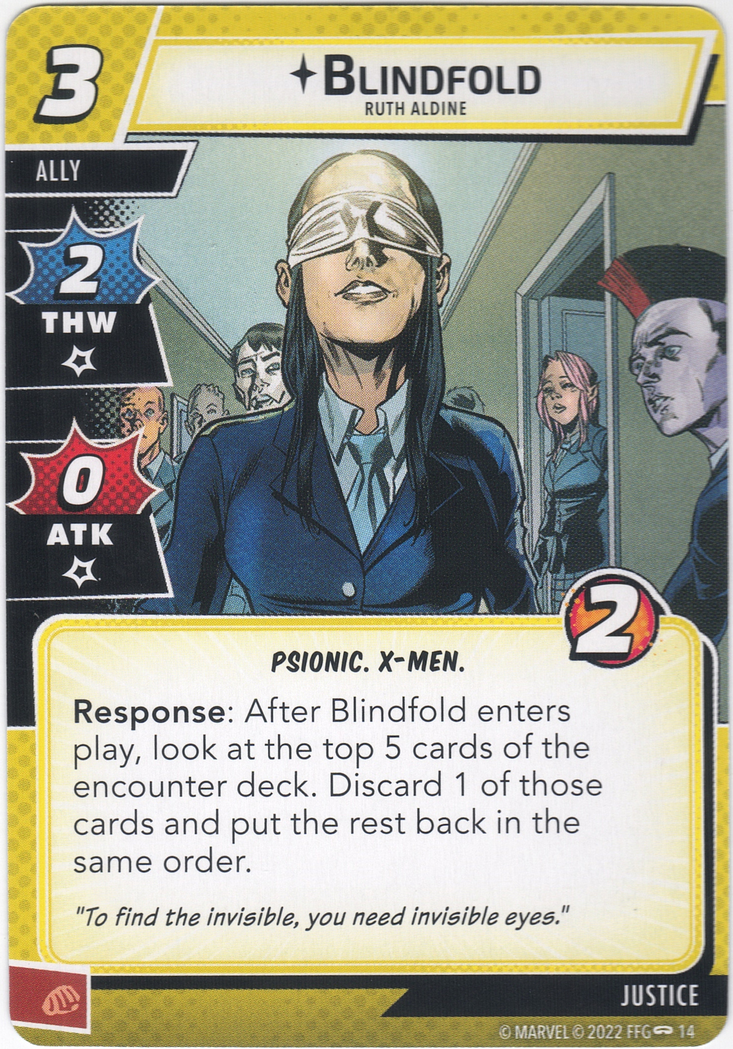 This Day In Comics on X: Ruth Aldine, Blindfold, debuted in Astonishing  X-Men #7 (November 24, 2004).  / X