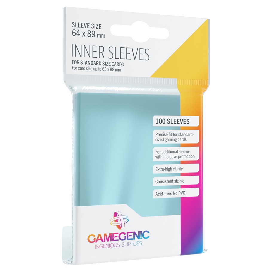 thumbnail image 2 of BCW 100 Clear Resealable Poly Inner Card Sleeves 64x89mm Standard Gaming Cards 2 of 6