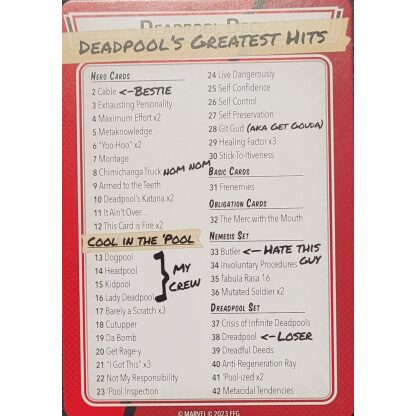 Deadpool Preconstructed Deck Reference